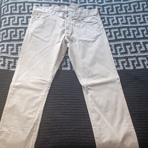 Canali Lightweight Kahkis 98% Cotton 2% Elastic Made In Italy